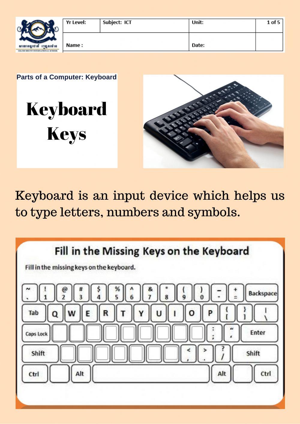 Keyboard Keys For Year 2