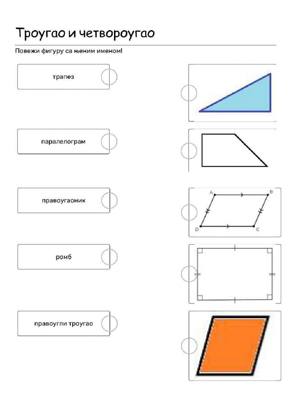 Površina trougla i četvorougla