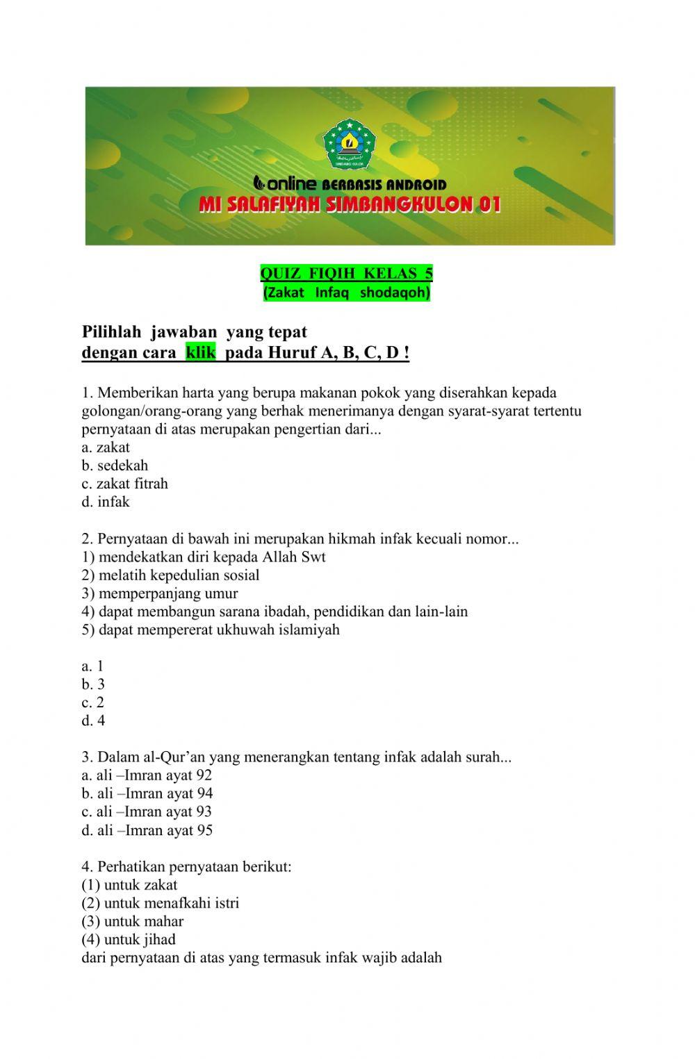 Fiqih Zakat  infaq shodaqoh