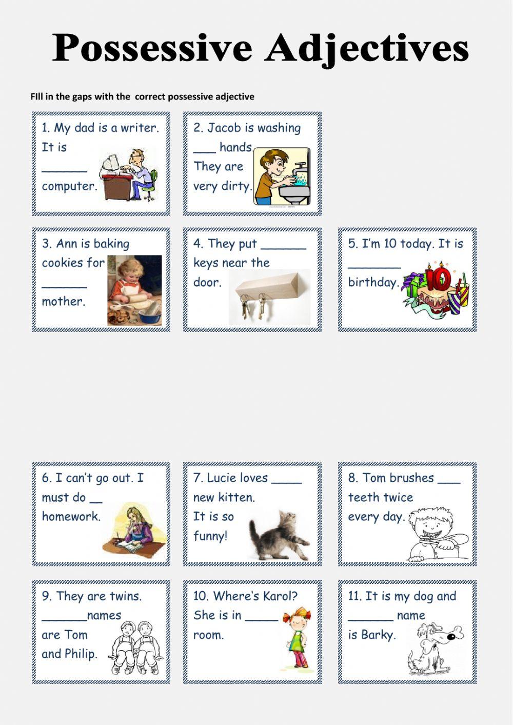 Possessive adjectives