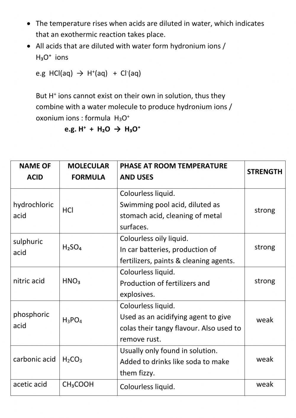 Acids and bases worksheet 2