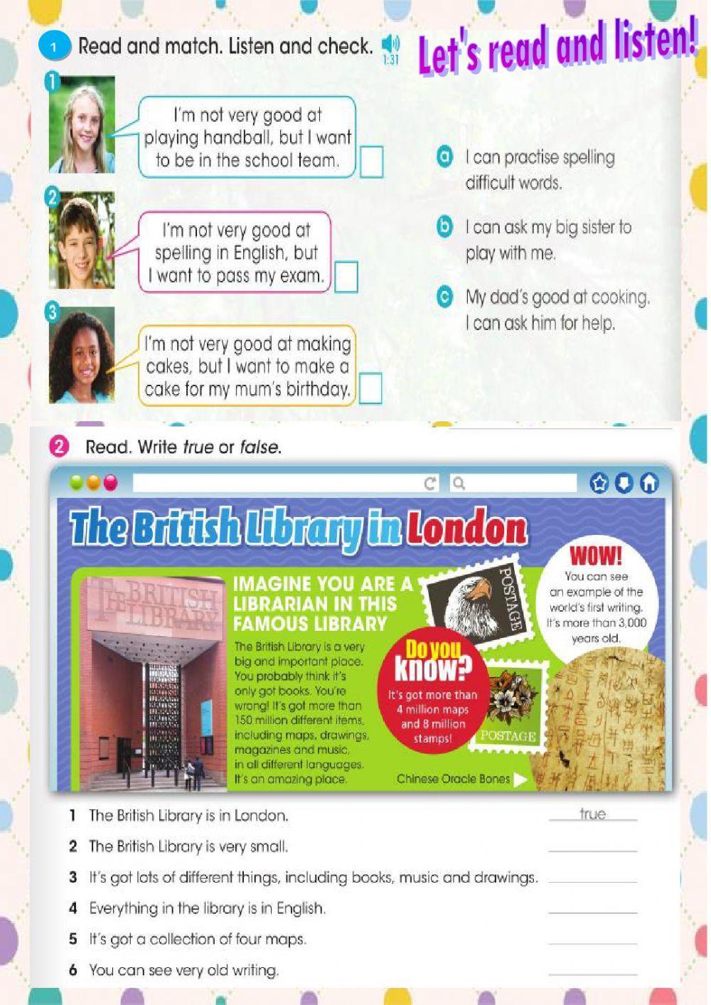 Reading and Listening