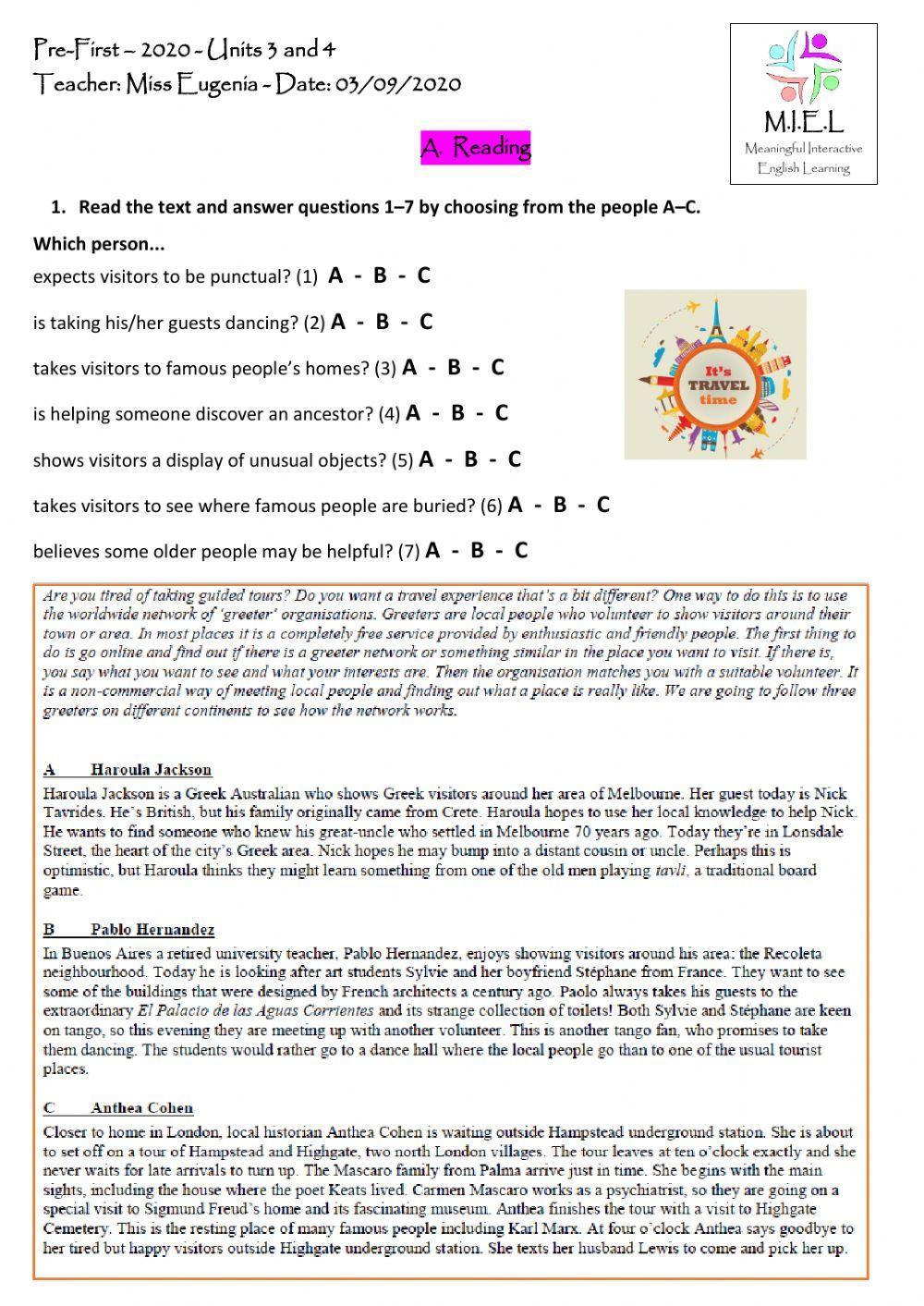 Gold Pre-first units 3 and 4