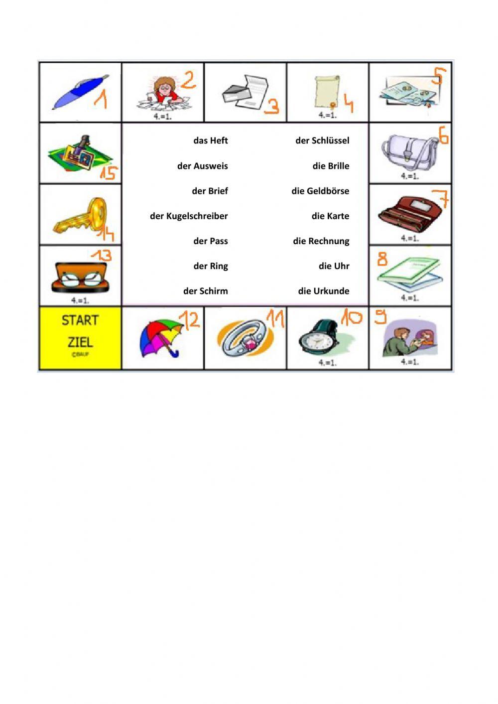 Sachen in der Tasche