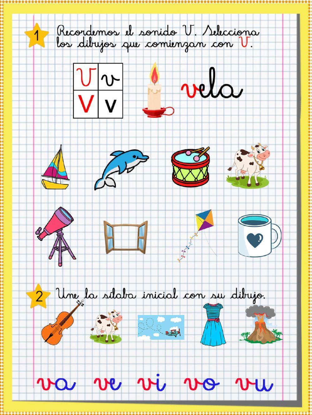 Ficha letra V, ficha 2 Ficha letra V, ficha 2