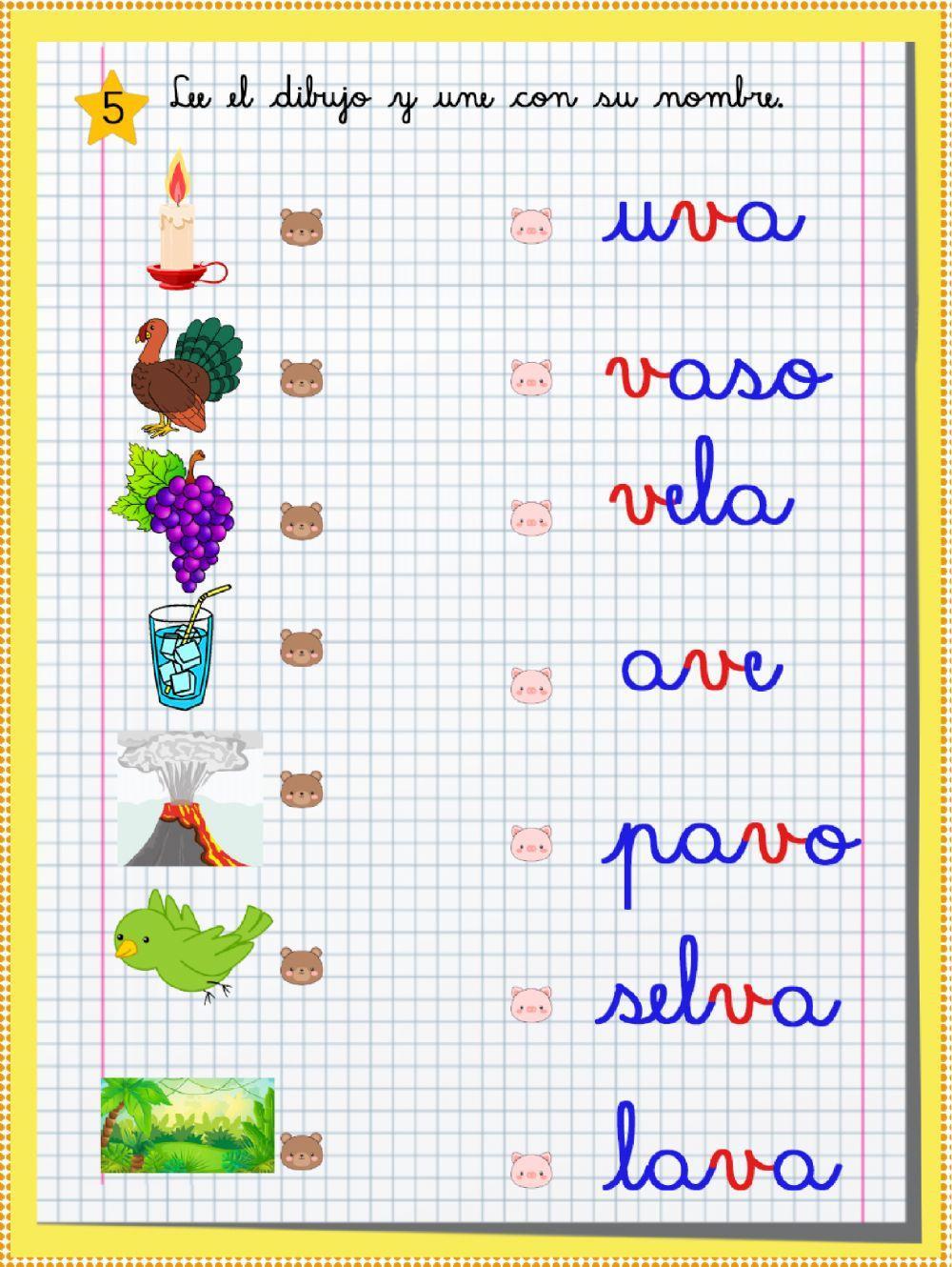 Ficha letra V, ficha 2 Ficha letra V, ficha 2