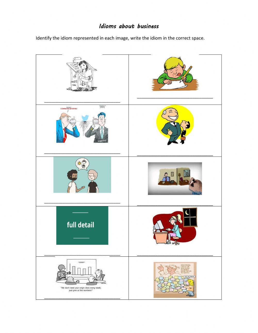 Idioms about business