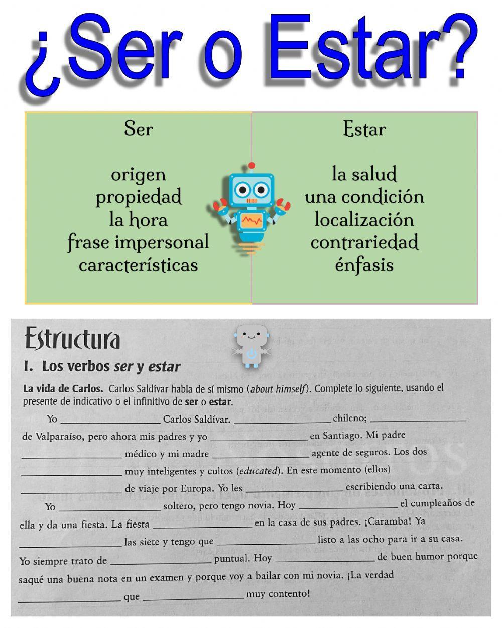 348389 Ser o Estar MrRuizMSM LiveWorksheets