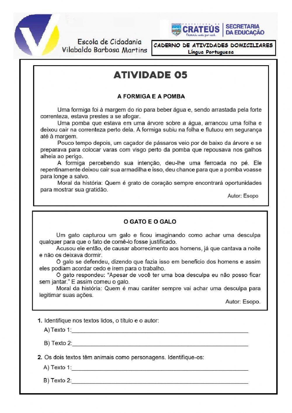 Atividades Domiciliares