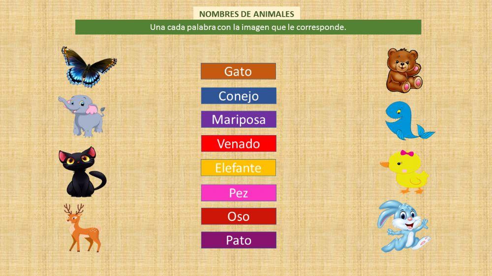 Nombres de animales