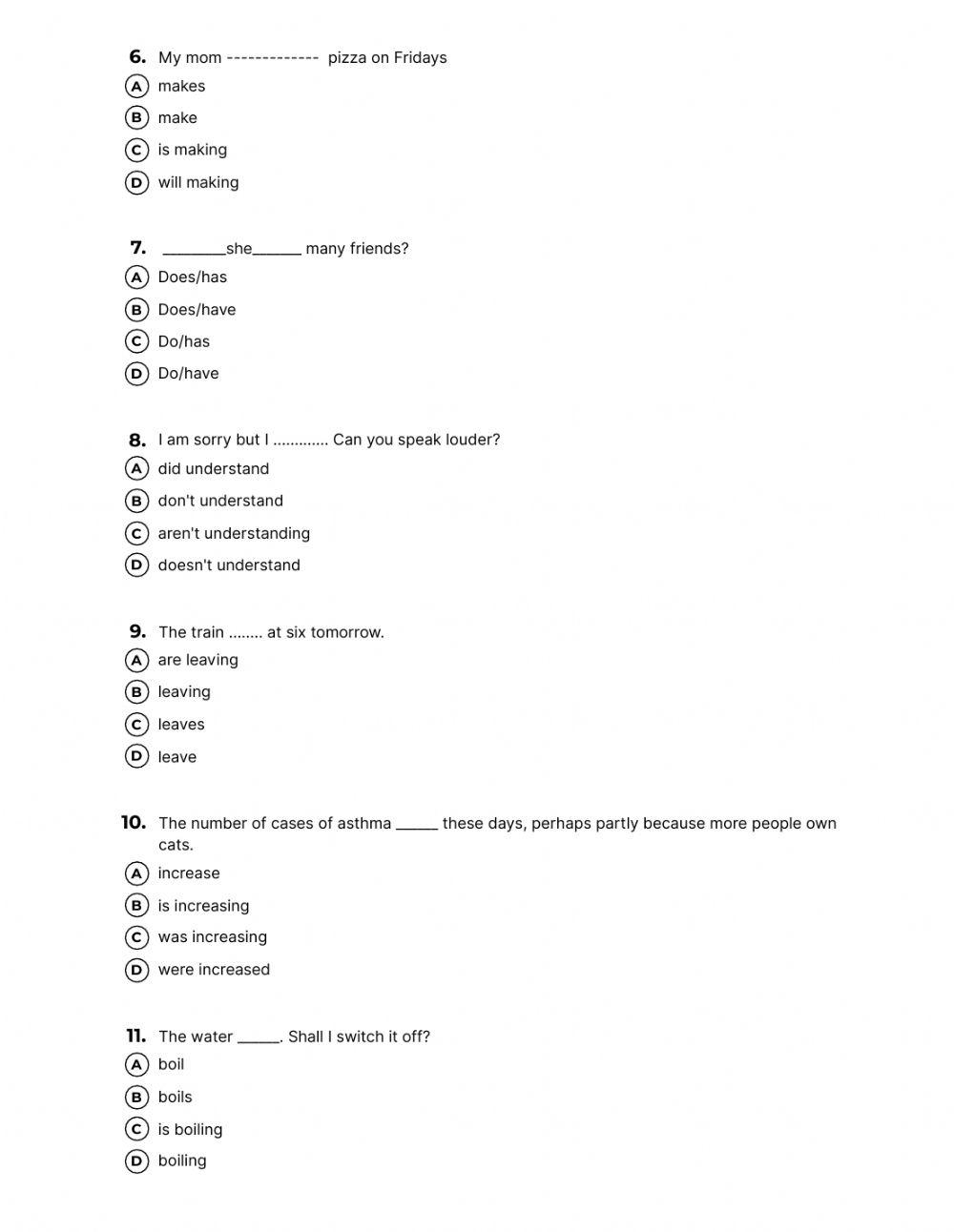Present simple vs present progressive
