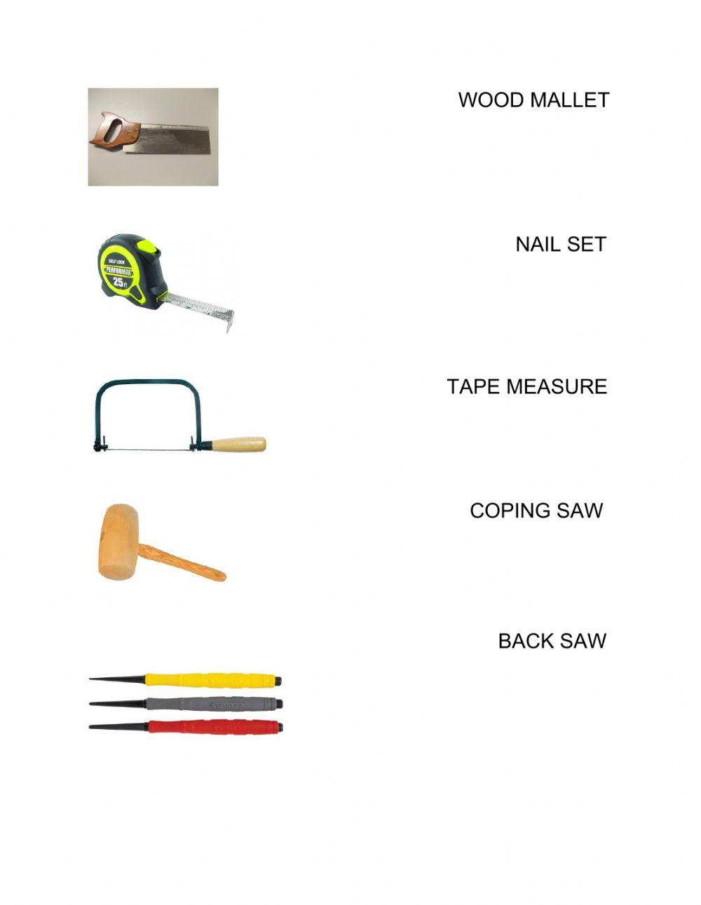 391625 Hand tools evanman LiveWorksheets