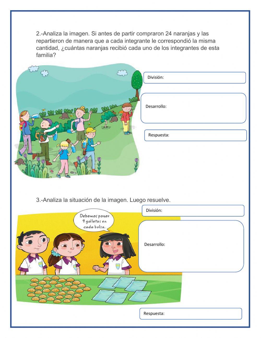 Situaciones de división.