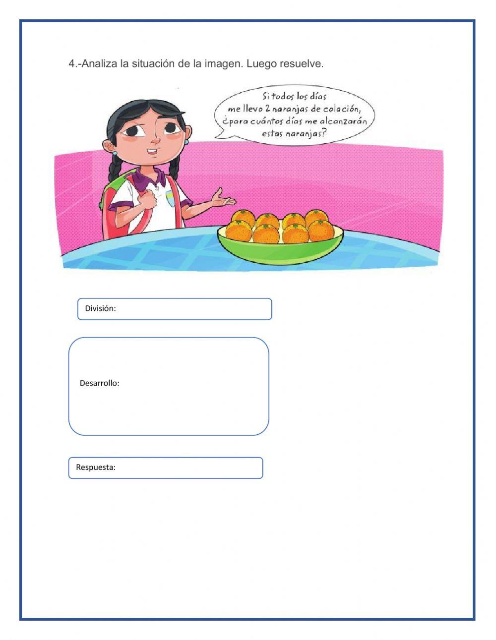 Situaciones de división.