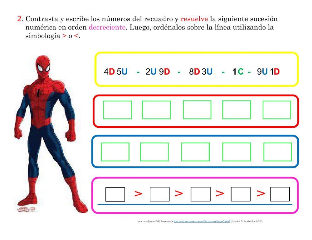 Numeración creciente decreciente