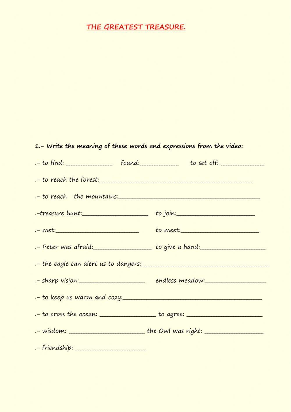 The greatest treasure