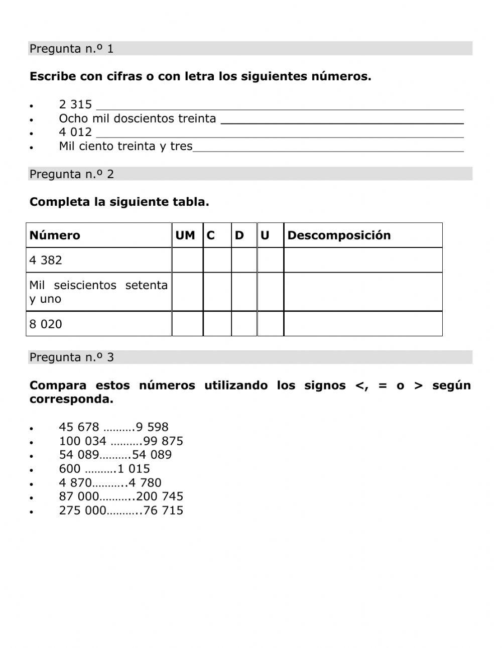 Repaso tema 1 matemáticas 3º