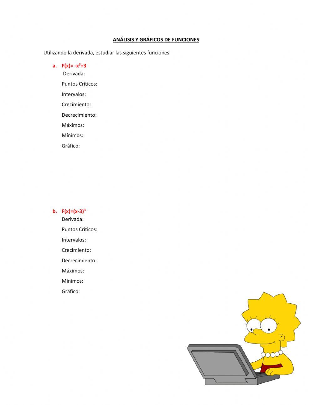 Analisis de funciones con la derivada