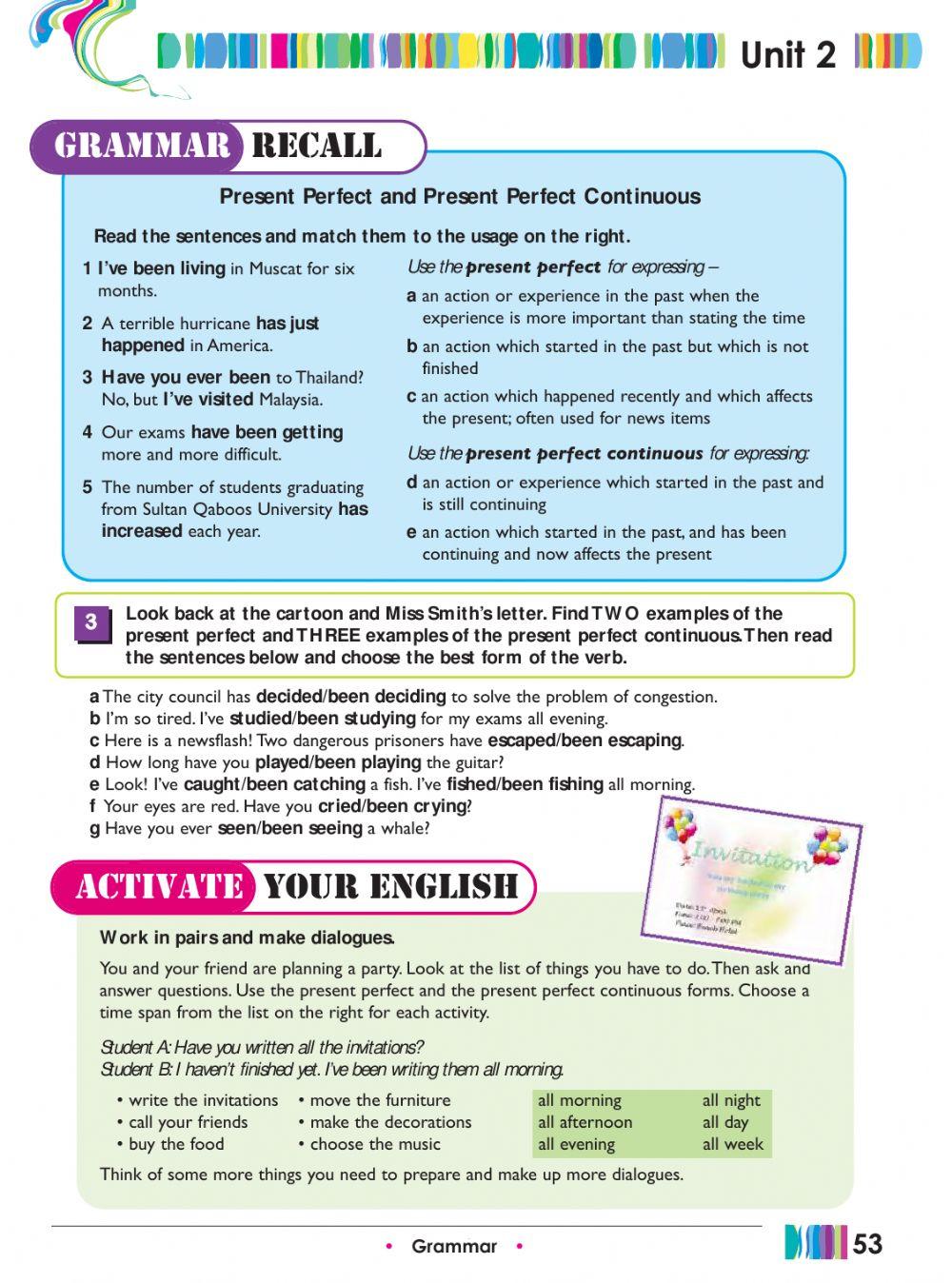 Coursebook p53 online exercise for Live Worksheets