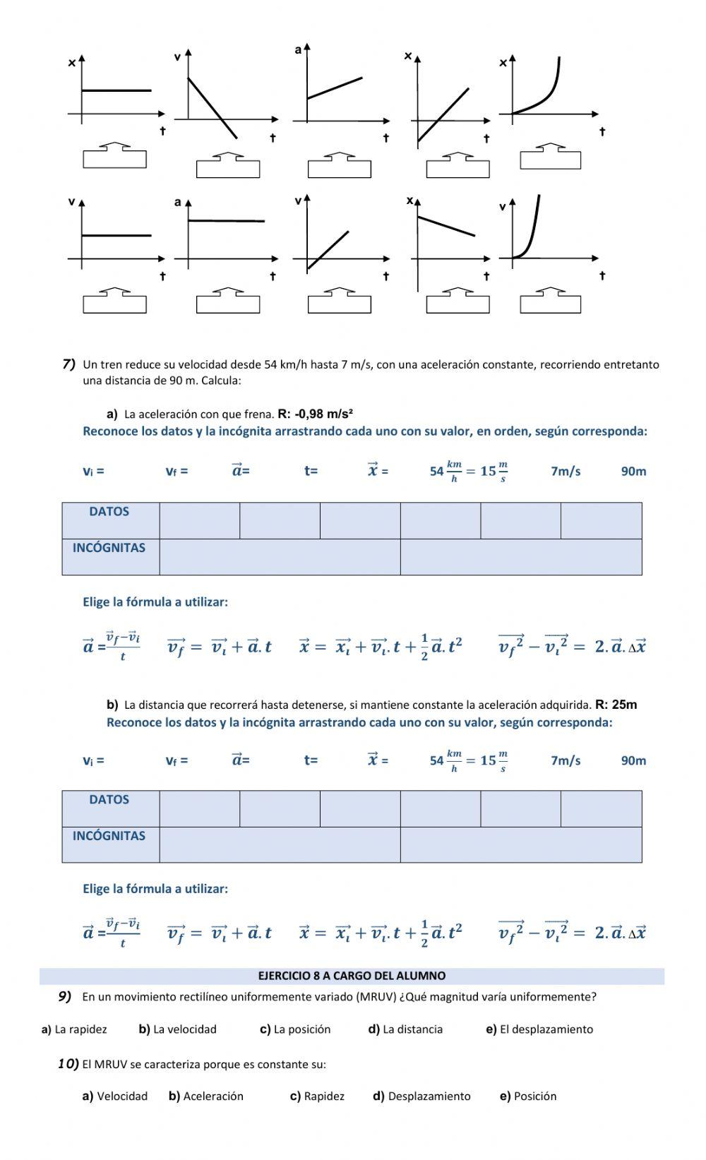MRUV Nº1(Ejer 1-10)