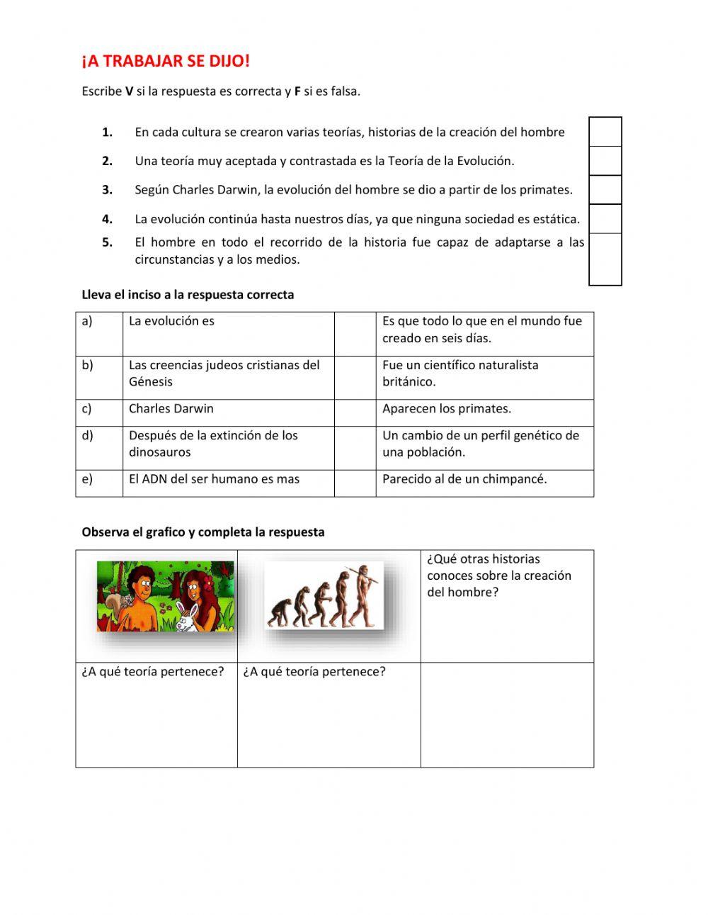 Teorias sobre la creacion del hombre