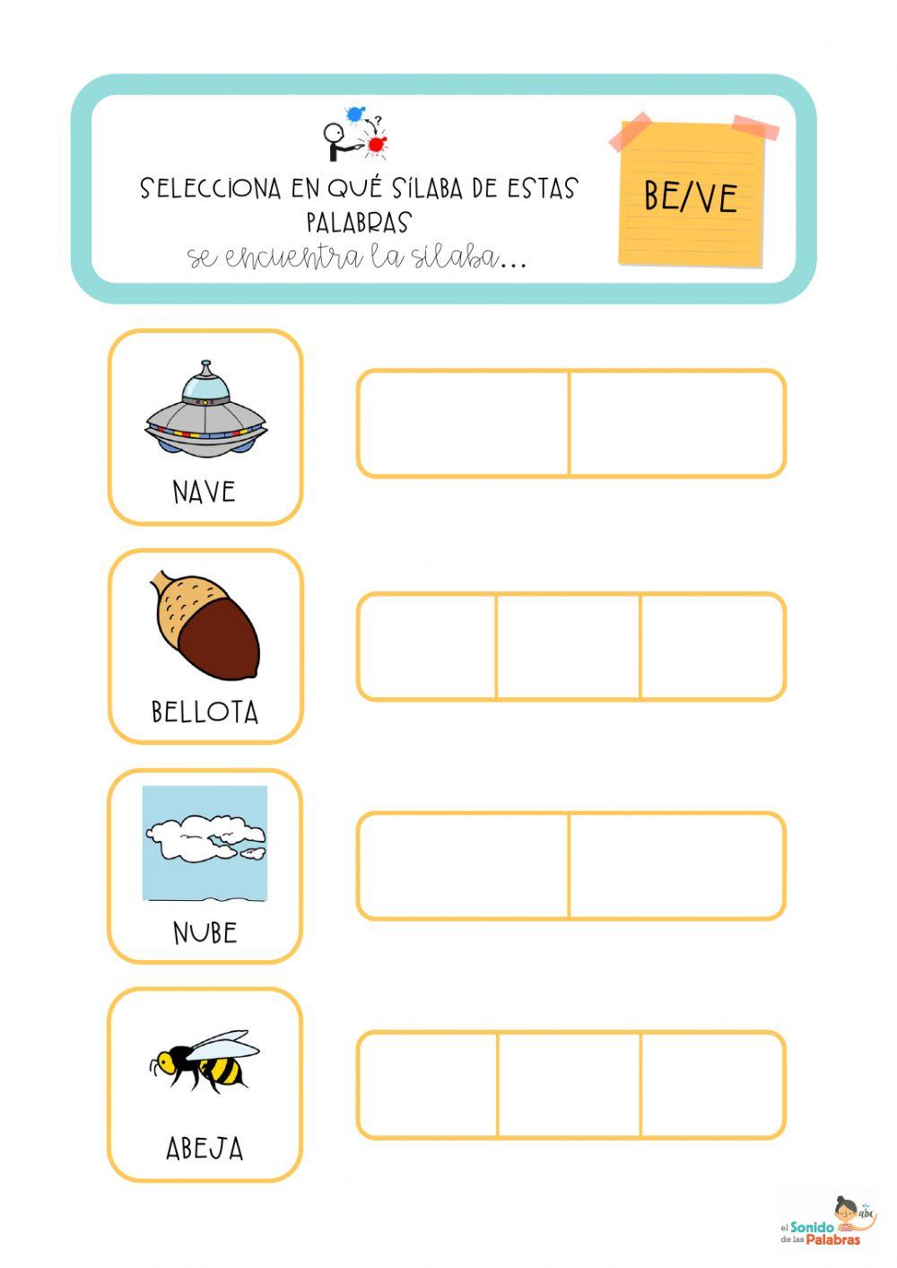 FONEMA B-V - Conciencia Silábica