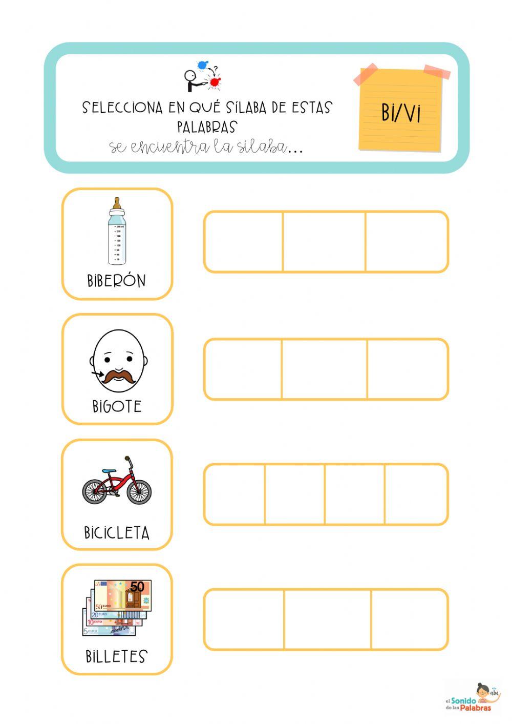 FONEMA B-V - Conciencia Silábica