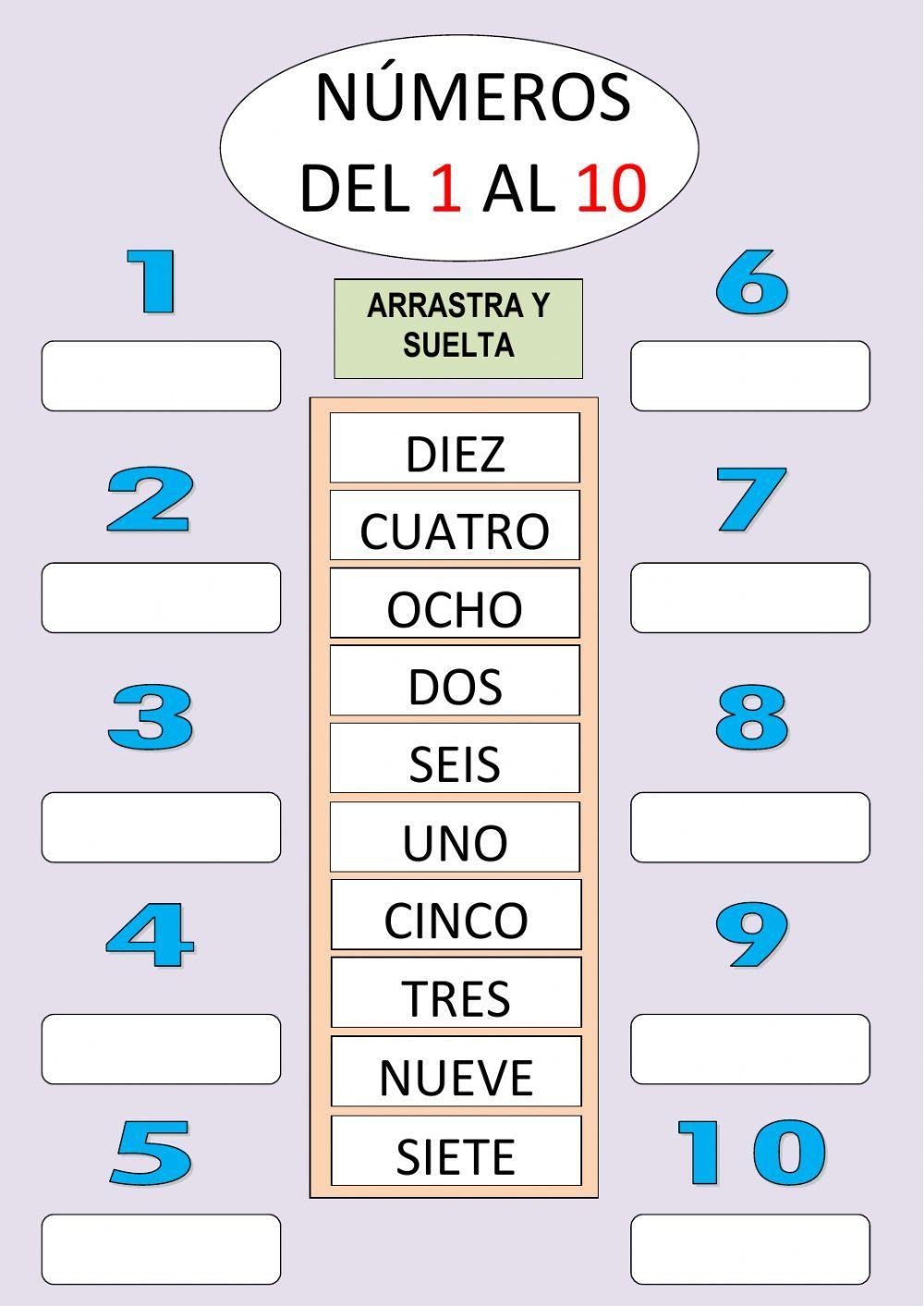 Matemática del 1 al 10