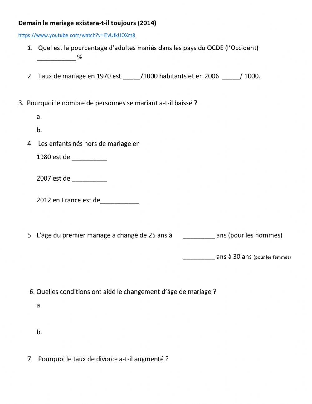 Le mariage a-t-il un avenir