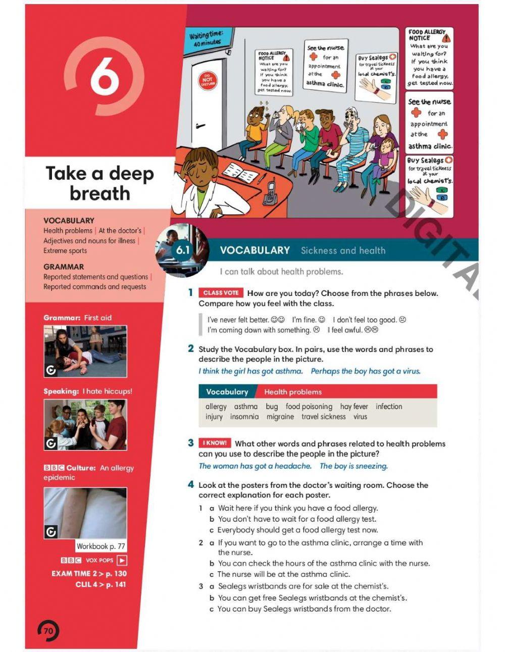 Wider World 4 - Unit 6 - 70-71 