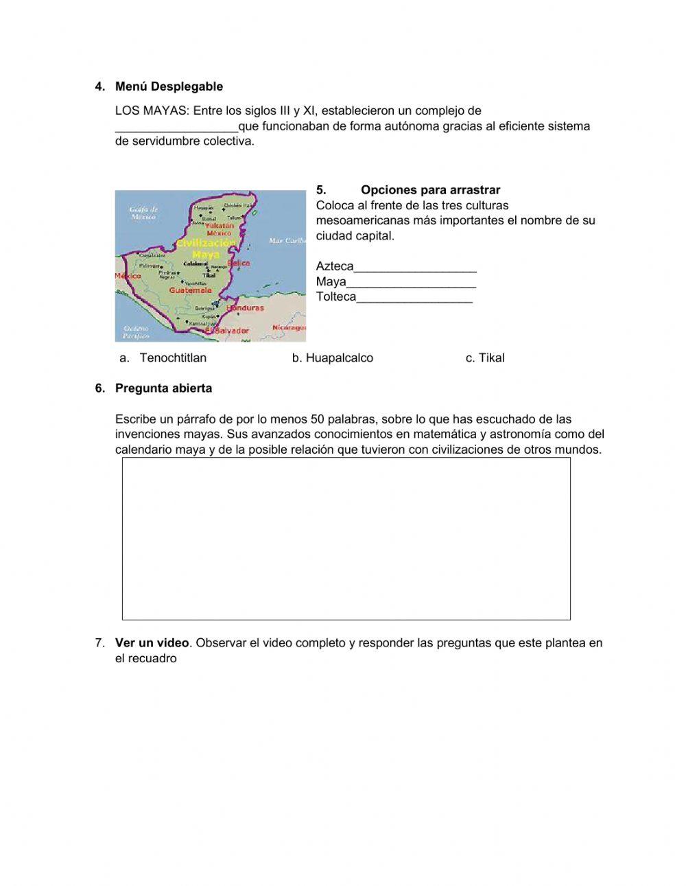 Quiz culturas mesoamericanas