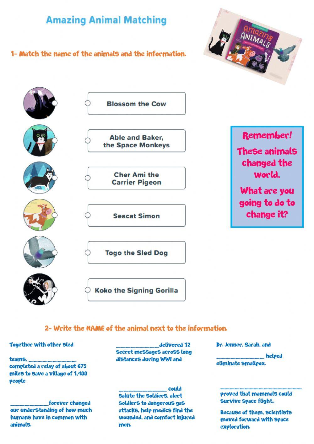 Amazing Animals who changed the World