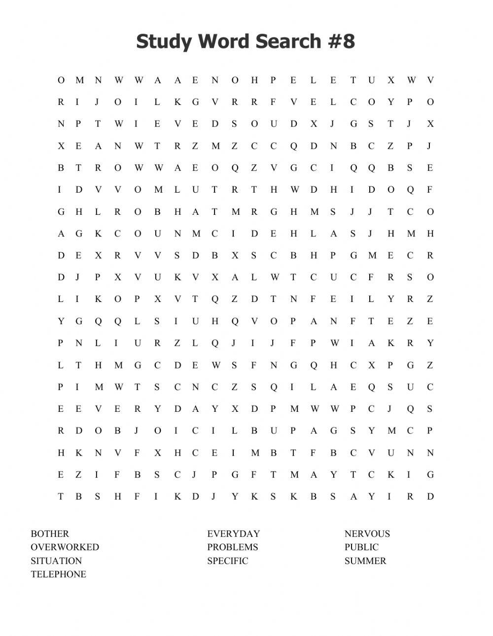 Study Word Search -8