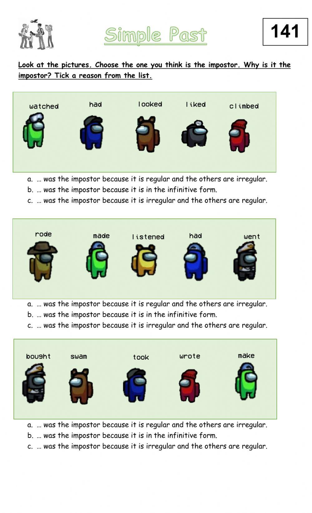 Past Simple - EXTRA 5th form