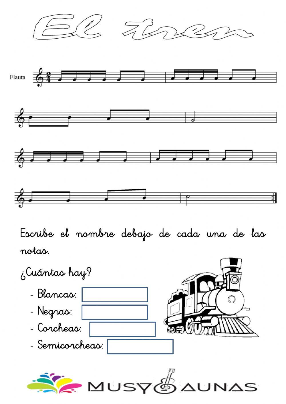 Partitura sube al tren
