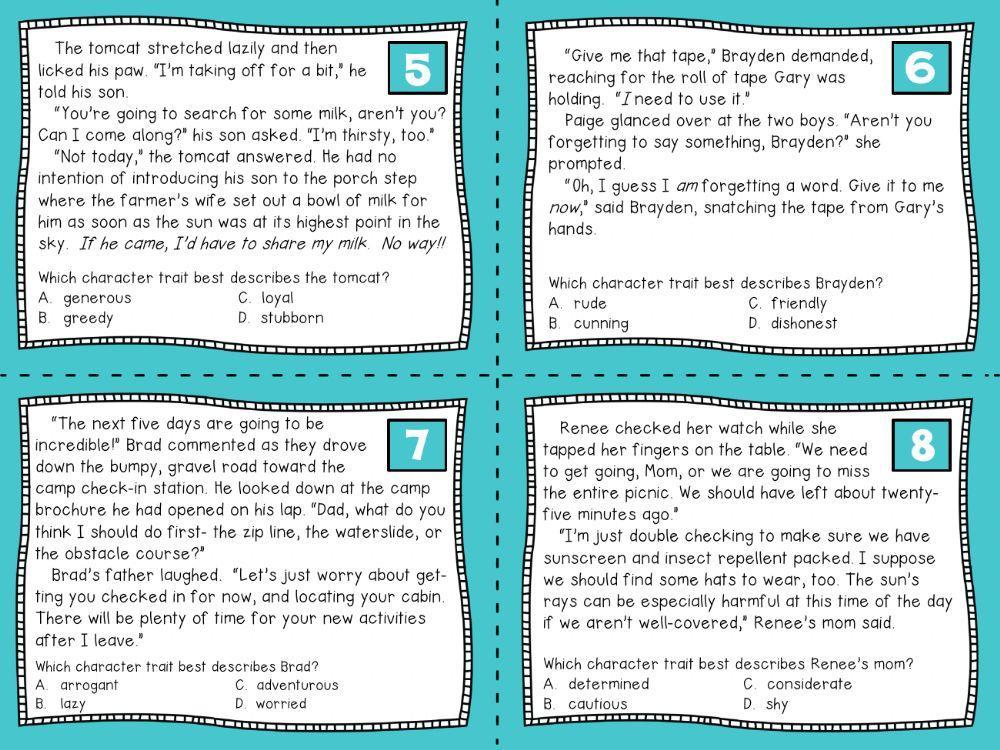 Character Traits Practice