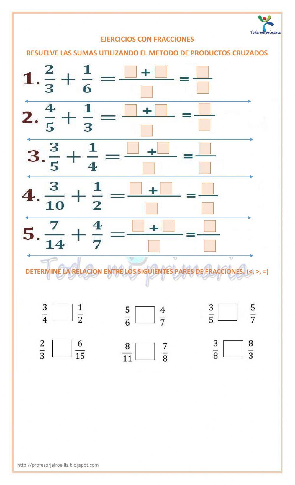 Suma de fracciones con distinto denominador
