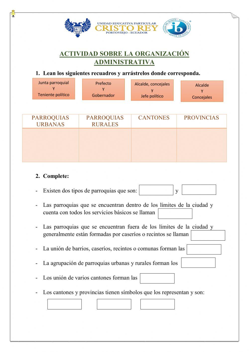 Mi cantón y mi provincia