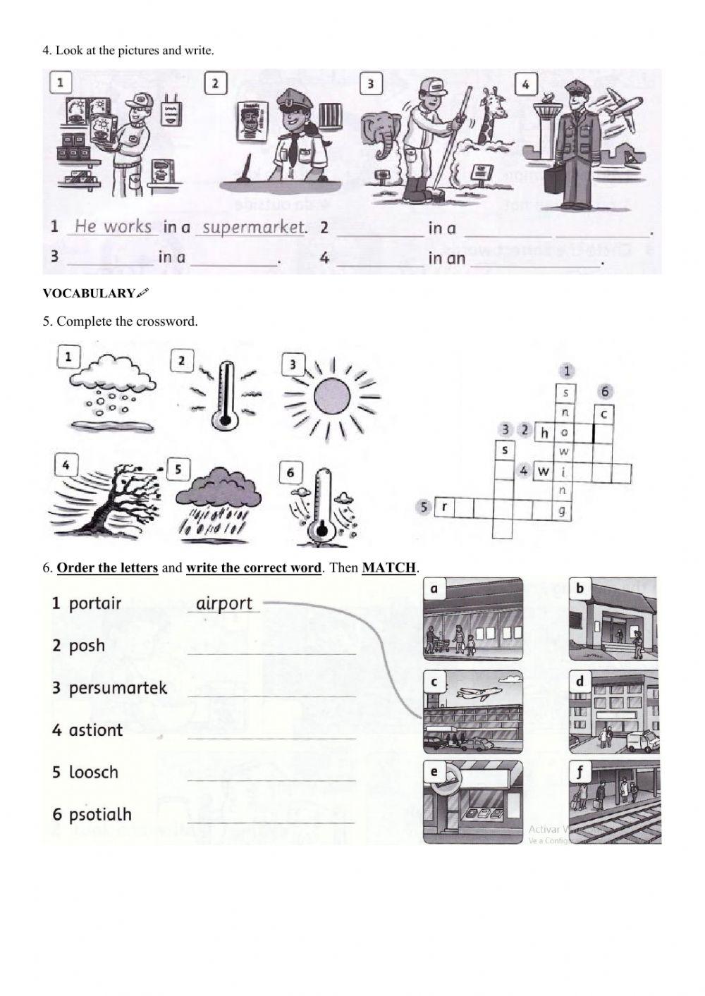 Monthly Written Exam September Children Starters 2