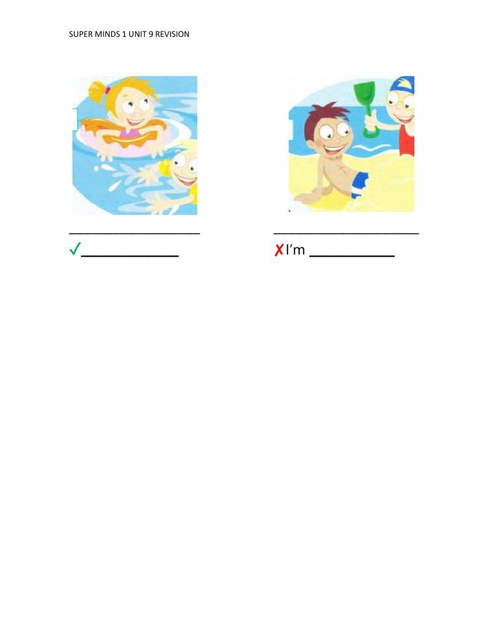 Super Minds 1 unit 9 revision