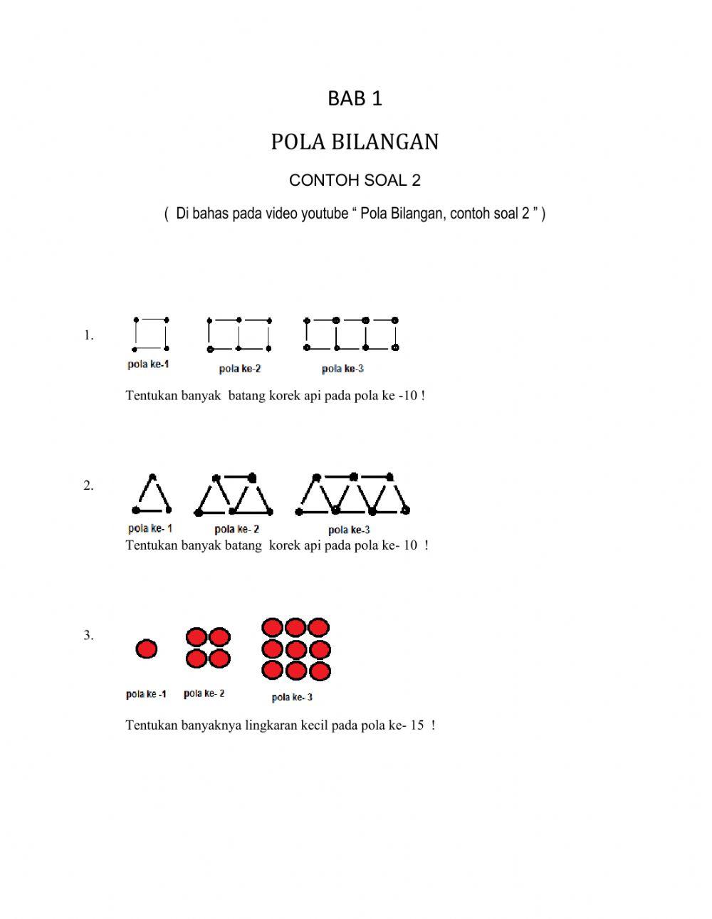 Gambar pola bilangan