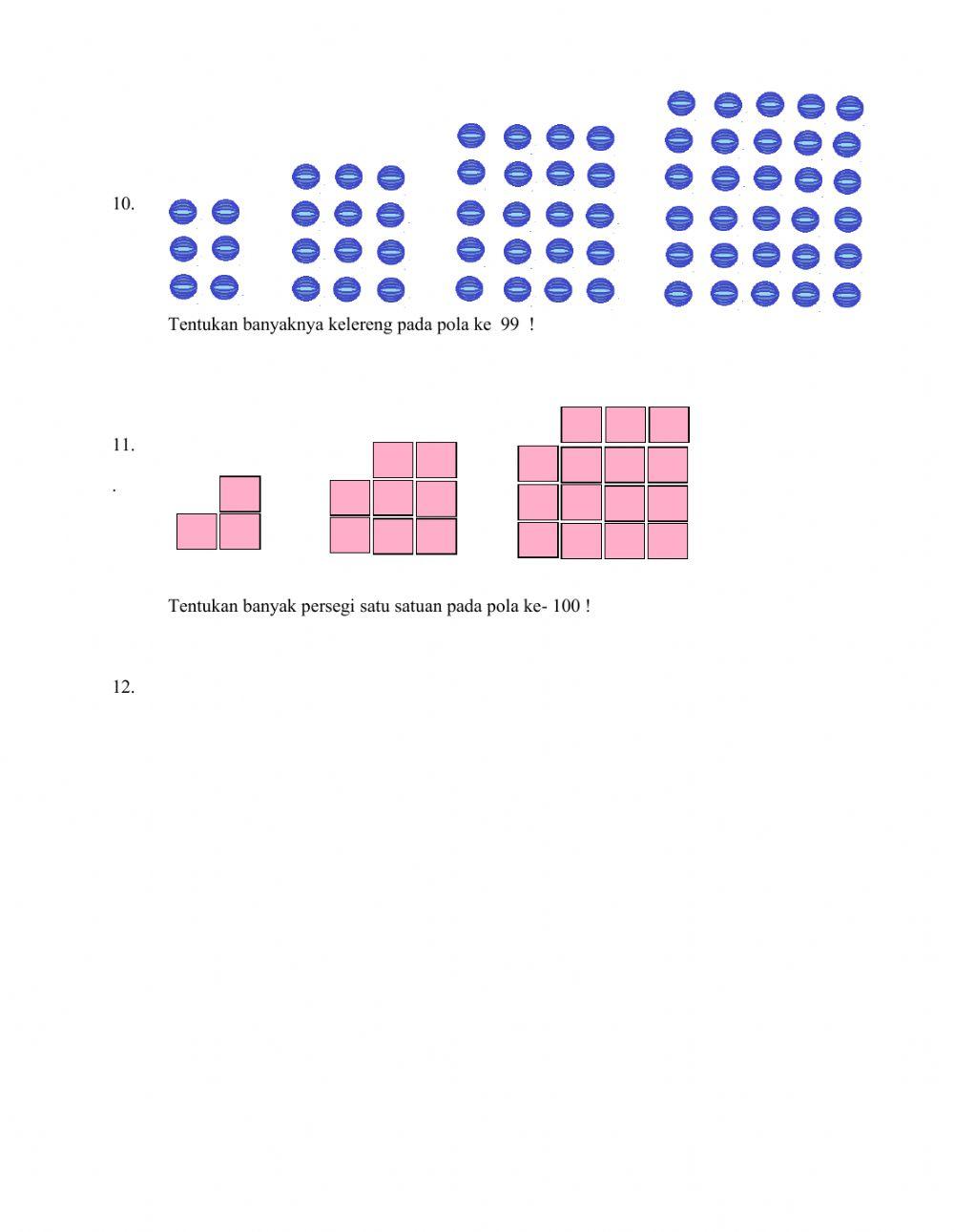 Gambar pola bilangan