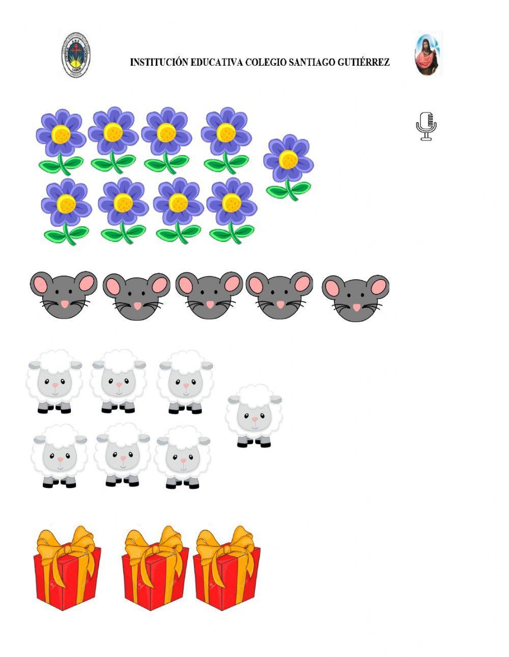 Los números del uno al nueve