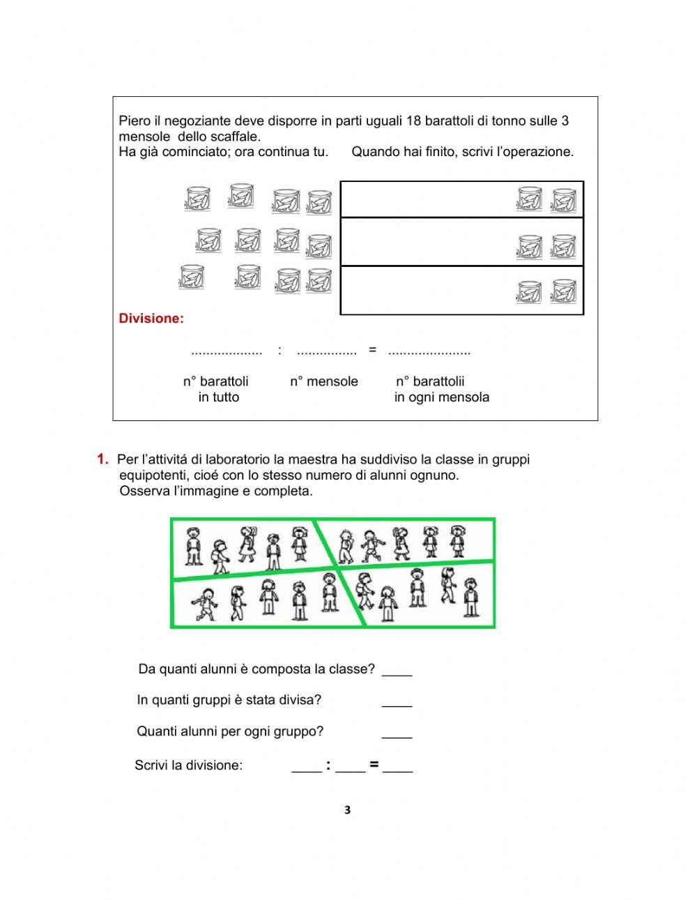 La divisione come ripartizione