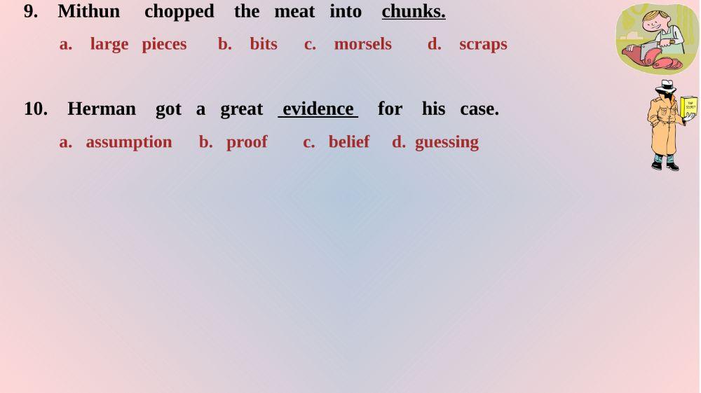 Seventeen  oranges-Synonyms....