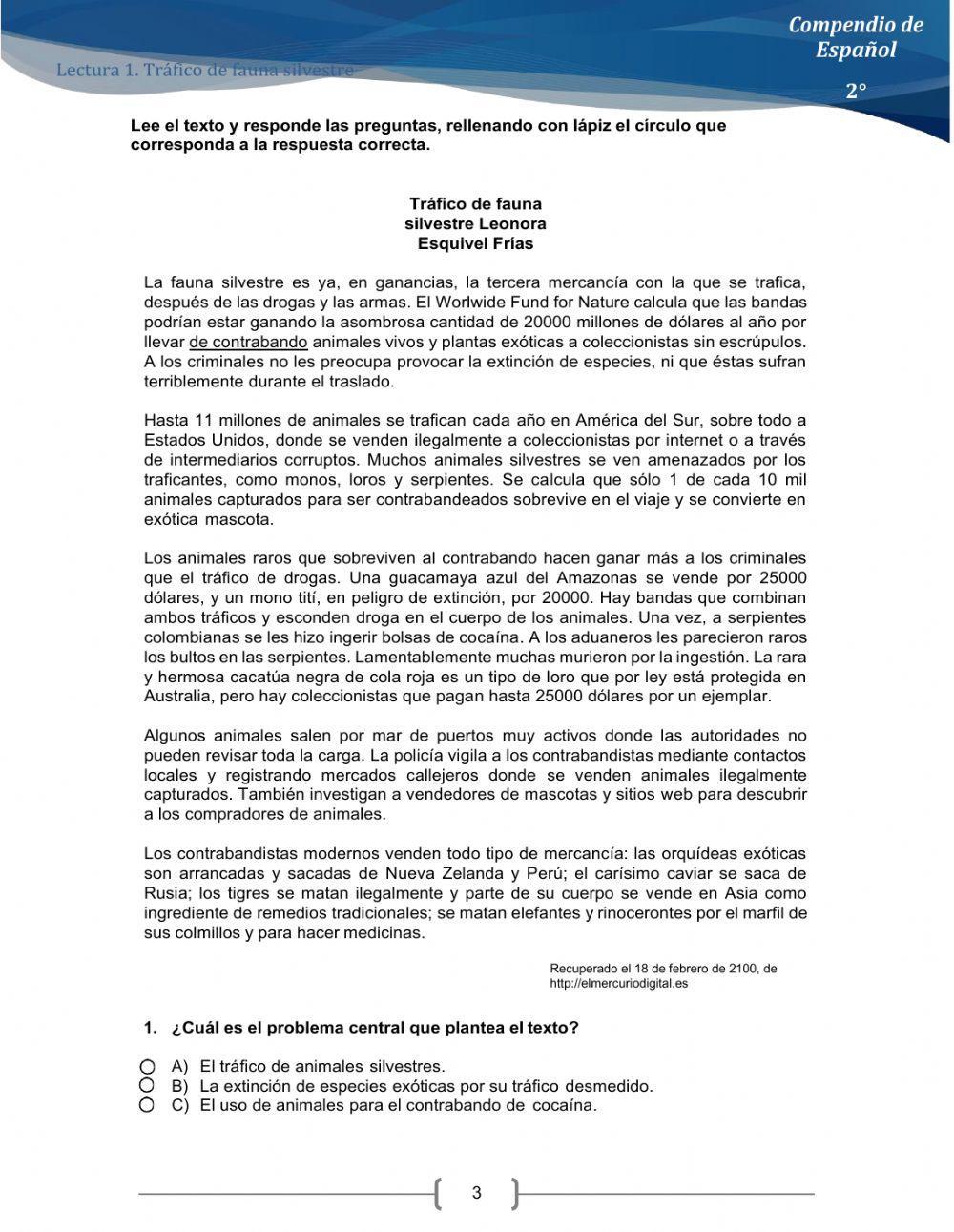 Comprensión lectora Comprensión lectora
