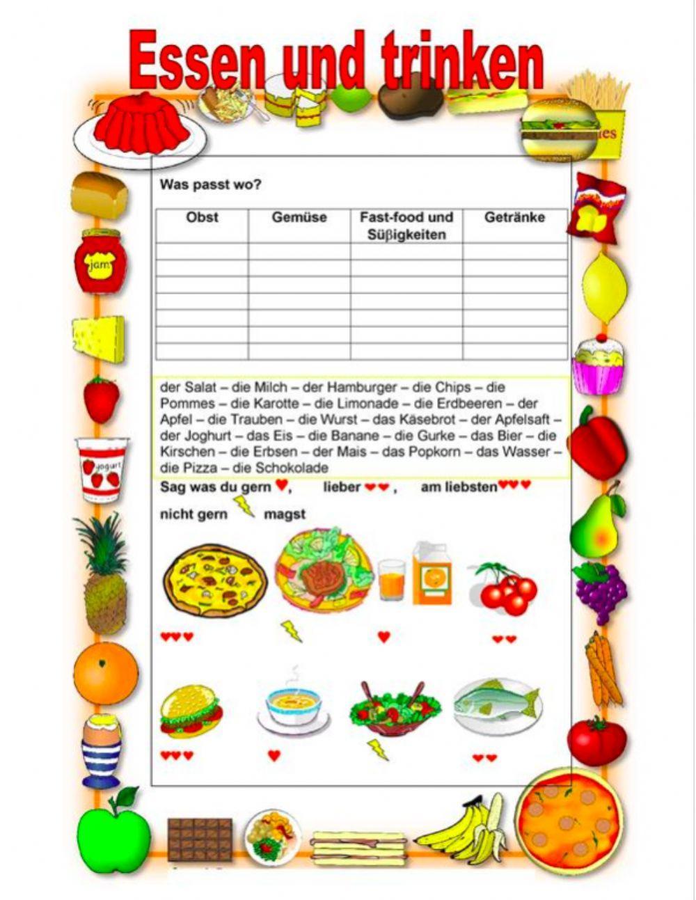 Essen und Trinken