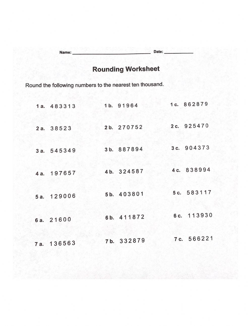 Rounding to nearest 10,000