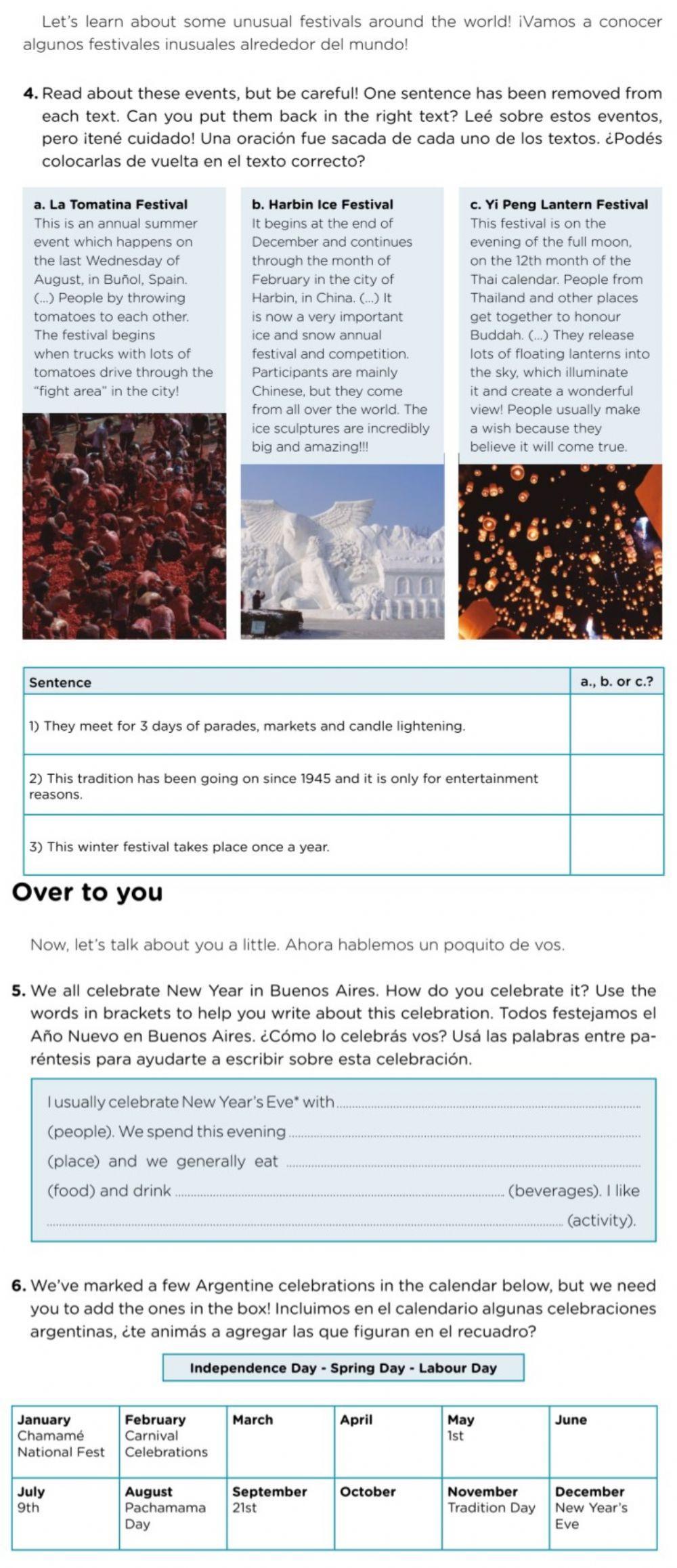 Celebrations around the world