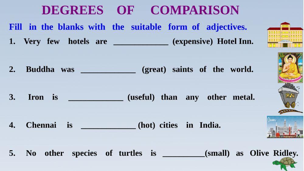 Degrees   of   comparison